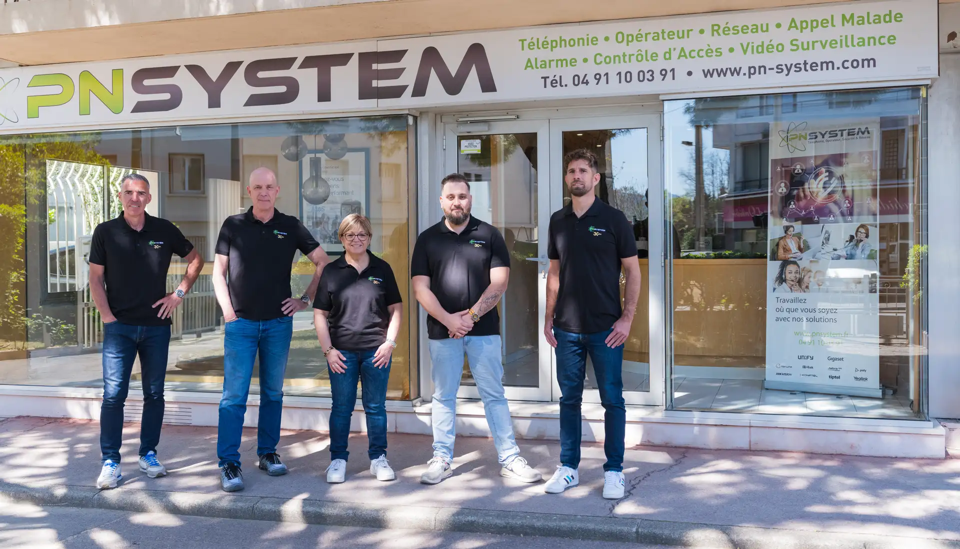 L'équipe PN SYSTEM – experts téléphonie, réseaux et sécurité à Marseille